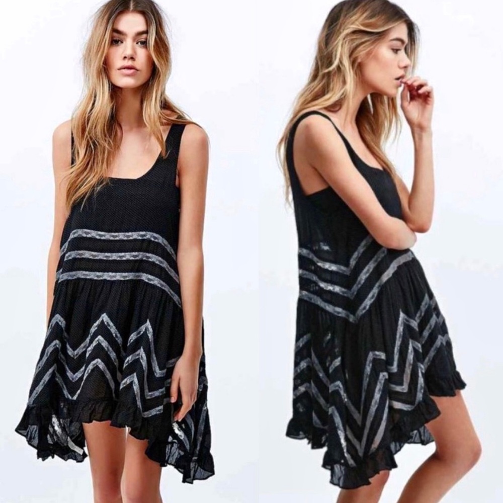 🌺🎉HP🎉🌺 NWOT Free People Voile & Lace Trapeze Slip Dress - Picture 6 of 16